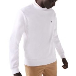 Bluza bez kaptura Męska Lacoste Biały. Białe bluzy bez kaptura męskie Lacoste, l, z bawełny. Za 539.95 zł.