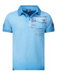 Canadian Peak Koszulka polo "Keoneak" w kolorze niebieskim rozmiar: S. Niebieskie koszulki polo męskie Canadian Peak, s, bez wzorów, z bawełny, bez ramiączek. Za 86.99 zł.