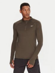 Reebok Koszulka techniczna RK25177CCM Khaki Regular Fit. Brązowe t-shirty sportowe męskie Reebok, m, z syntetyku, bez ramiączek, do biegania. Za 199.99 zł.