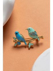 Lodie Silver Broszka w kolorze złoto-turkusowo-błękitnym rozmiar: onesize. Niebieskie broszki damskie Lodie Silver, metalowe. Za 60.88 zł.