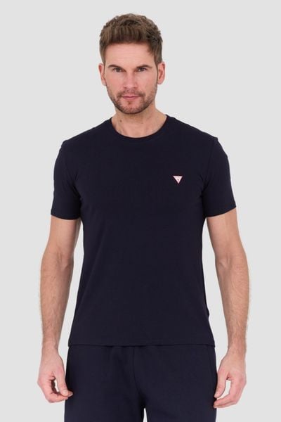 GUESS Granatowy męski t-shirt Core Tee, Rozmiar XXL. Niebieskie t-shirty męskie Guess, l, z aplikacjami, bez kołnierzyka. W wyprzedaży za 64.99 zł.