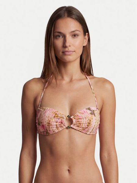 Guess Góra od bikini E6GJ38 MC04R Różowy. Czerwone bikini damskie Guess, z aplikacjami. Za 369.99 zł.