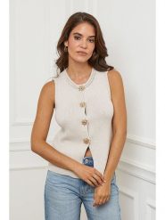 L'armoire de Suzette Kamizelka w kolorze beżowym rozmiar: 34/36. Brązowe kamizelki damskie L'armoire de Suzette, l. Za 104.64 zł.