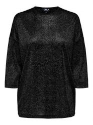 ONLY Carmakoma Bluzka w kolorze czarnym rozmiar: 42/44. Czarne bluzki damskie Only Carmakoma, bez wzorów, bez kołnierzyka, bez ramiączek. Za 86.99 zł.