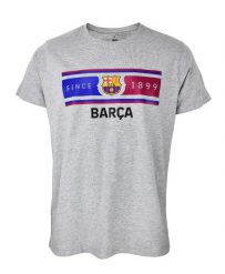 Koszulka FC Barcelona - licencjonowana. Szare t-shirty sportowe męskie FC Barcelona, s, z bawełny, bez ramiączek, do piłki nożnej. Za 99.00 zł.