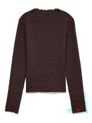 Vero Moda Koszulka w kolorze brązowym rozmiar: L. Brązowe t-shirty damskie Vero Moda, l, bez wzorów, bez kołnierzyka. Za 89.95 zł.