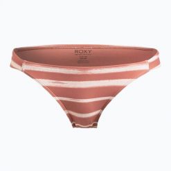 Dół od stroju kąpielowego ROXY Printed Beach Classics Bikini. Brązowe bikini damskie Roxy, bez wzorów. Za 109.99 zł.