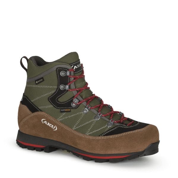 Buty turystyczne męskie AKU Trekker Lite III GTX. Brązowe buty trekkingowe męskie Aku, z materiału, bez zapięcia, trekkingowe. Za 599.00 zł.