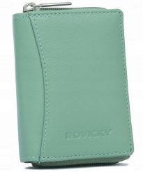 Portfel damski Rovicky R-23-17-LFN j. zielony. Zielone portfele damskie ROVICKY, bez wzorów, ze skóry. Za 49.99 zł.