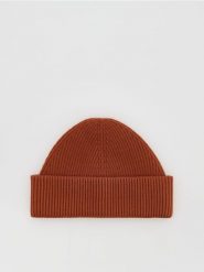 Czapka beanie z wiskozą - miedziany. Brązowe czapki męskie Reserved, bez wzorów, z wiskozy. Za 69.99 zł.