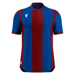 Koszulka Macron Propus Eco. Niebieskie t-shirty sportowe męskie Macron, z materiału, bez ramiączek, do piłki nożnej. Za 242.50 zł.