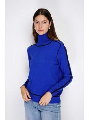 William de Faye Golf w kolorze niebieskim rozmiar: 34. Niebieskie golfy damskie William De Faye, bez wzorów, z kaszmiru, bez ramiączek. Za 100.04 zł.