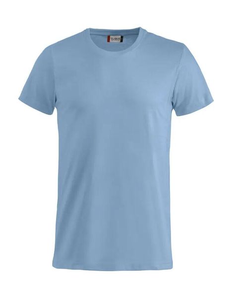 Clique Basic-T Junior Koszulka junior z bawełny, ściągacz przy dekolcie – light. Niebieskie t-shirty damskie CLIQUE, bez wzorów, z bawełny, bez kołnierzyka. Za 84.64 zł.