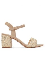 DeeZee Sandały XFV3269-84 Beżowy. Brązowe sandały damskie DeeZee, bez wzorów, z syntetyku, bez obcasa, na słupku. Za 129.99 zł.