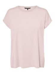 Vero Moda Koszulka "Ava" w kolorze jasnoróżowym rozmiar: XS. Różowe bluzki damskie Vero Moda, xs, bez wzorów, z lyocellu, bez kołnierzyka, bez ramiączek. Za 21.92 zł.