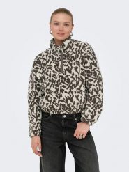 ONLY Bluza polarowa w kolorze kremowym rozmiar: XS. Brązowe bluzy bez kaptura damskie Only, xs, z polaru. Za 134.95 zł.
