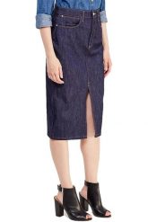 SPÓDNICA JEANSOWA WRANGLER LONG PENCIL RETRO DRY W228CY041. Spódniczki damskie Wrangler, s, bez wzorów, z jeansu, retro. Za 189.99 zł.