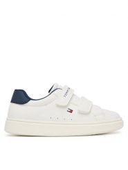 Tommy Hilfiger Sneakersy Low Cut Velcro Sneaker T1X9-35216-1355 S Biały. Białe buty sportowe chłopięce Tommy Hilfiger, ze skóry, bez zapięcia. Za 309.99 zł.