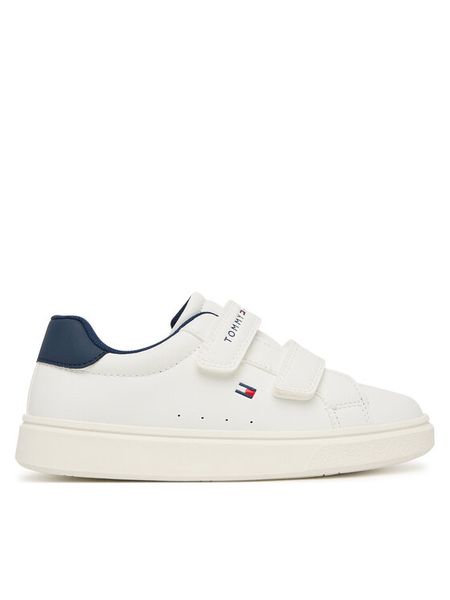 Tommy Hilfiger Sneakersy Low Cut Velcro Sneaker T1X9-35216-1355 S Biały. Białe buty sportowe chłopięce Tommy Hilfiger, ze skóry, bez zapięcia. Za 309.99 zł.