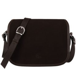 Brązowa torebka damska ze skóry licowej i welurowej Canaletto TD624s19-348. Brązowe torebki klasyczne damskie bez wzorów, ze skóry, bez dodatków. Za 390.00 zł.