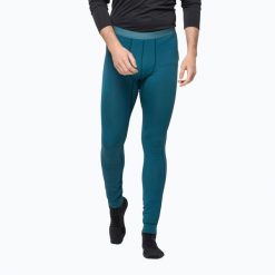 Spodnie trekkingowe męskie Jack Wolfskin Infinite. Niebieskie spodnie sportowe męskie Jack Wolfskin, z elastanu. Za 119.99 zł.