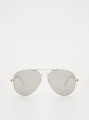 Okulary przeciwsłoneczne AVIATOR - srebrny. Szare okulary przeciwsłoneczne męskie Reserved. Za 69.99 zł.