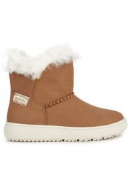Geox Kozaki J Theleven Girl J36HUD 000AU C6627 M Brązowy. Brązowe kozaki dziewczęce Geox, bez wzorów, ze skóry, bez obcasa. Za 289.99 zł.