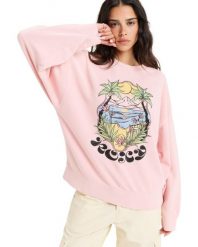 Bluza z okrągłym dekoltem dla Kobiety LINEUP Różowy. Fioletowe bluzy z kapturem damskie Roxy, m, z bawełny. Za 299.65 zł.