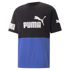 Koszulka Sportowa Męska Puma Power Colorblock. Czarne t-shirty sportowe męskie Puma, m, bez ramiączek, na jogę i pilates. Za 86.99 zł.