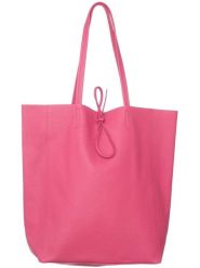 Zwillingsherz Skórzany shopper bag w kolorze różowym - 40 x 45 cm rozmiar: onesize. Różowe shopper bag damskie Zwillingsherz, bez wzorów, z materiału, na ramię, bez dodatków. Za 195.45 zł.