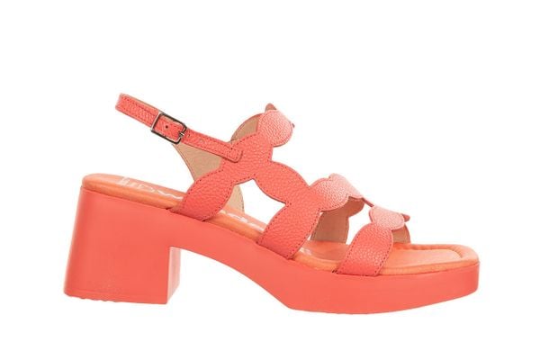 Sandały Wonders D-1020 Coral 138027, Różowy, Skóra naturalna - 40. Czerwone sandały damskie Wonders, bez wzorów, z materiału, bez obcasa, na obcasie. W wyprzedaży za 332.10 zł.