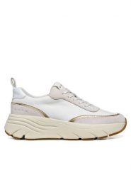 Geox Sneakersy D Diamanta D66UFA 08522 C1352 Biały. Białe spodnie materiałowe męskie Geox, bez wzorów, ze skóry. Za 639.99 zł.