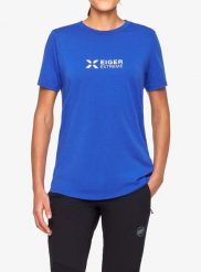 Koszulka szybkoschnąca damska Mammut Eiger Logo T-Shirt. Niebieskie t-shirty damskie Mammut, l, bez wzorów, z bawełny, bez ramiączek. Za 280.49 zł.