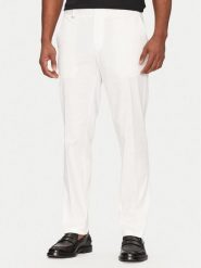 BOSS Spodnie garniturowe C-Genius 50539970 Biały Slim Fit. Białe spodnie wizytowe męskie Boss, z bawełny. Za 379.99 zł.
