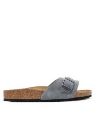 Birkenstock Klapki Oita Braided 1029121 Szary. Szare klapki damskie Birkenstock, bez wzorów, ze skóry, bez obcasa. Za 539.99 zł.