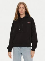 Guess Jeans Bluza W4BQ21 KC811 Czarny Regular Fit. Czarne bluzy bez kaptura damskie Guess Jeans, xl, z bawełny. Za 269.99 zł.