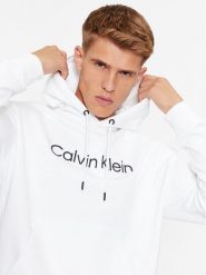 Calvin Klein Bluza Hero K10K111345 Biały Regular Fit. Białe bluzy bez kaptura męskie CALVIN KLEIN, m, z bawełny. Za 289.99 zł.