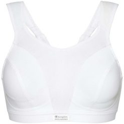 Biustonosz treningowy Shock Absorber Active D+ Classic. Białe biustonosze CHAMPION, bez wzorów, z elastanu. Za 169.99 zł.