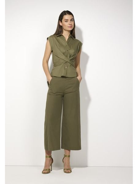 More & More Bluzka w kolorze khaki rozmiar: 40. Brązowe bluzki damskie MORE & MORE, bez wzorów, z tkaniny, bez kołnierzyka, bez ramiączek. Za 118.28 zł.