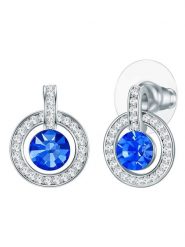 Lulu & Jane Kolczyki-wkrętki z kryształami rozmiar: onesize. Szare kolczyki damskie Lulu & Jane, z kryształem, metalowe. Za 43.99 zł.