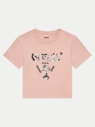 Guess T-Shirt J4YI46 K8FQ4 Różowy Boxy Fit. Czerwone koszulki dziewczęce Guess, z aplikacjami, z bawełny, bez ramiączek. Za 89.99 zł.