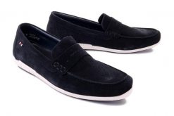 RIEKER 09050-14 blue, półbuty męskie. Niebieskie półbuty męskie Rieker, bez zapięcia. Za 169.95 zł.