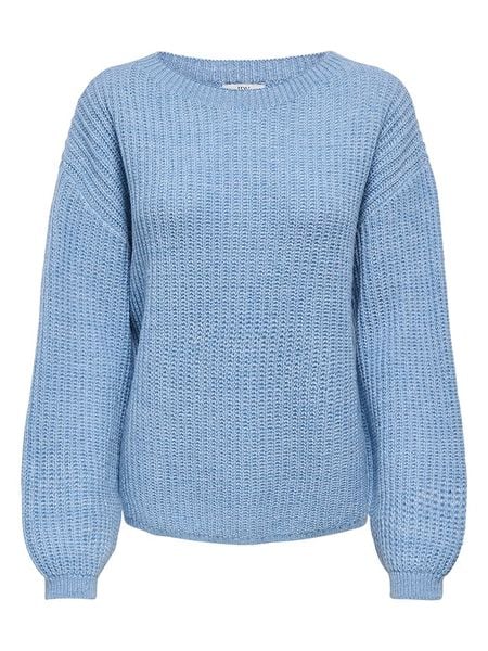 JDY Sweter w kolorze błękitnym rozmiar: S. Niebieskie swetry klasyczne damskie JDY, s, z wełny, bez kołnierzyka. Za 109.95 zł.