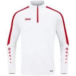 Bluza dresowa zapinana na zamek błyskawiczny Jako Power. Białe szorty męskie Jako, bez wzorów, z dresówki, sportowe. Za 288.50 zł.