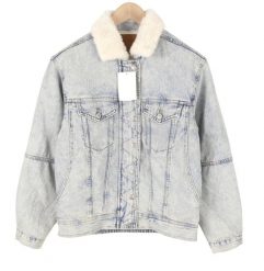 Kurtka damska American Eagle Outfitters Sherpa lined denim, rozmiar S, niebieska. Niebieskie kurtki damskie Trespass, na jesień, s, bez wzorów, z bawełny, bez kaptura. Za 339.99 zł.