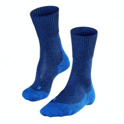 Skarpetki Falke TK1 Wool. Niebieskie skarpetki męskie Falke, bez wzorów, z materiału. Za 187.35 zł.