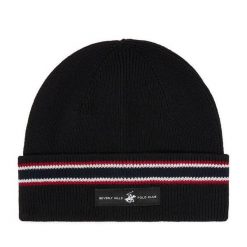 Czapka Beverly Hills Polo Club. Czarne czapki męskie Beverly Hills Polo Club, na zimę, bez wzorów. Za 69.99 zł.