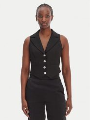 Morgan Kamizelka 251-CJANA.F Czarny Slim Fit. Czarne kamizelki damskie Morgan, z syntetyku. Za 279.99 zł.