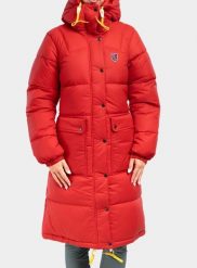 Płaszcz damski Fjallraven Expedition Long Down Parka. Czerwone parki damskie Fjällräven, na zimę, l, bez wzorów, z nylonu. Za 2,748.89 zł.