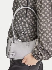 Guess Torebka HWMY96 57170 Srebrny. Szare torebki klasyczne damskie Guess, z aplikacjami, ze skóry, bez dodatków. Za 309.99 zł.